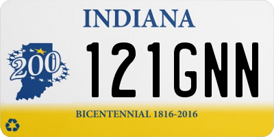 IN license plate 121GNN