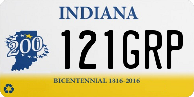 IN license plate 121GRP