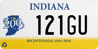 IN license plate 121GU