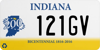 IN license plate 121GV