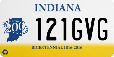 IN license plate 121GVG