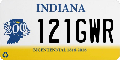 IN license plate 121GWR
