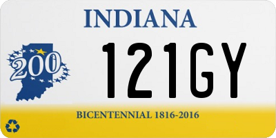 IN license plate 121GY