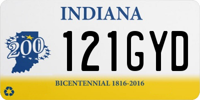 IN license plate 121GYD