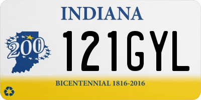 IN license plate 121GYL