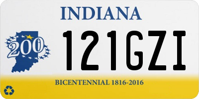 IN license plate 121GZI