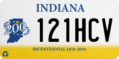 IN license plate 121HCV