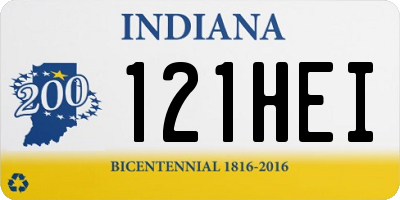 IN license plate 121HEI
