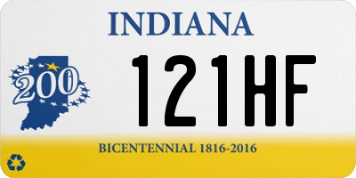 IN license plate 121HF
