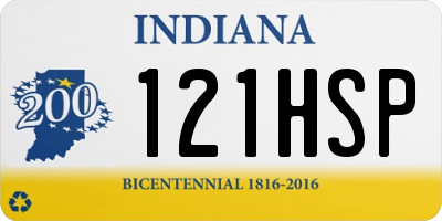 IN license plate 121HSP