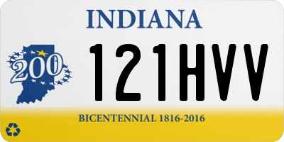 IN license plate 121HVV