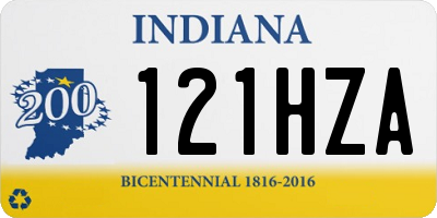 IN license plate 121HZA