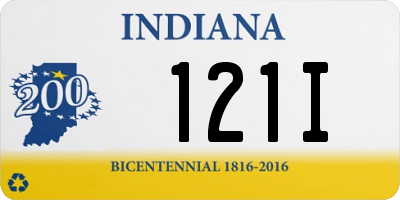 IN license plate 121I