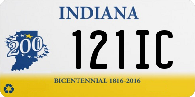 IN license plate 121IC