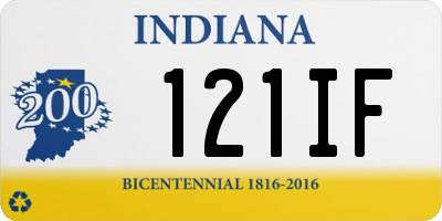 IN license plate 121IF