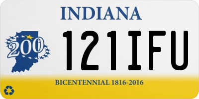 IN license plate 121IFU