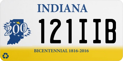 IN license plate 121IIB
