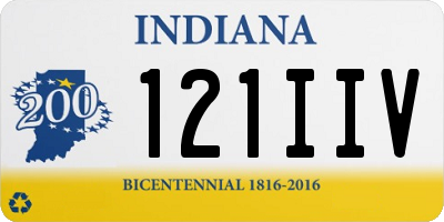 IN license plate 121IIV