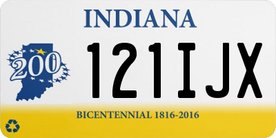 IN license plate 121IJX