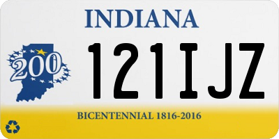IN license plate 121IJZ