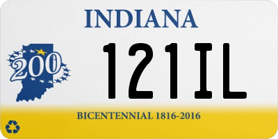 IN license plate 121IL