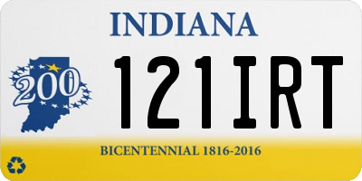 IN license plate 121IRT