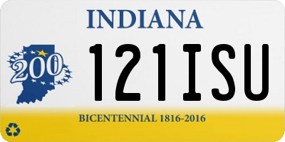 IN license plate 121ISU