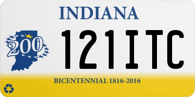 IN license plate 121ITC