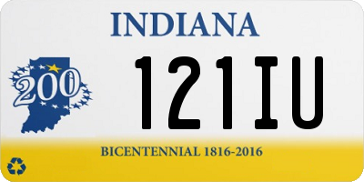 IN license plate 121IU