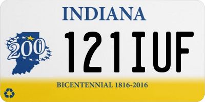 IN license plate 121IUF