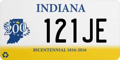 IN license plate 121JE