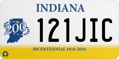 IN license plate 121JIC