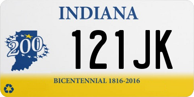 IN license plate 121JK