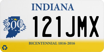 IN license plate 121JMX