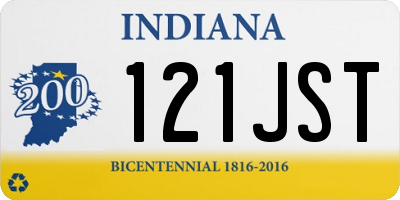 IN license plate 121JST
