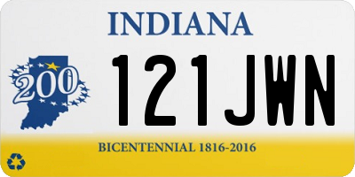 IN license plate 121JWN