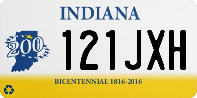 IN license plate 121JXH