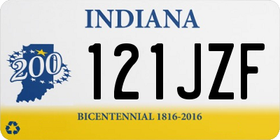 IN license plate 121JZF