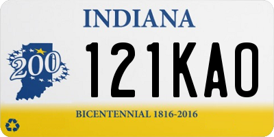IN license plate 121KAO