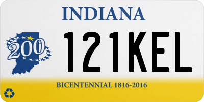 IN license plate 121KEL