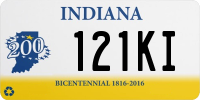 IN license plate 121KI