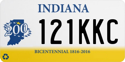 IN license plate 121KKC