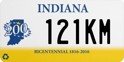 IN license plate 121KM