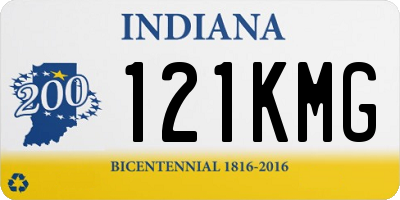 IN license plate 121KMG