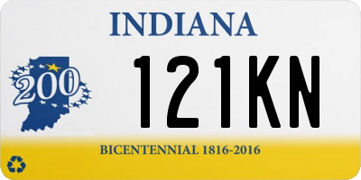 IN license plate 121KN