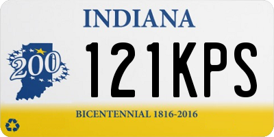 IN license plate 121KPS