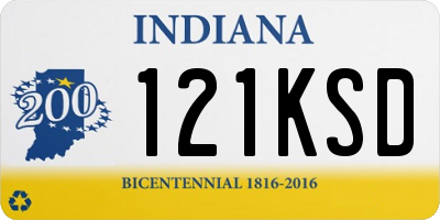 IN license plate 121KSD