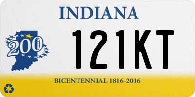 IN license plate 121KT