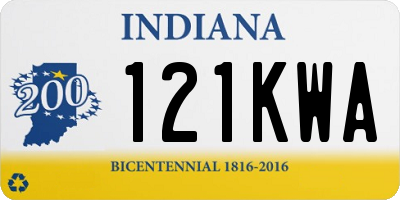 IN license plate 121KWA