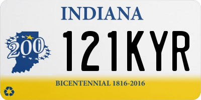 IN license plate 121KYR
